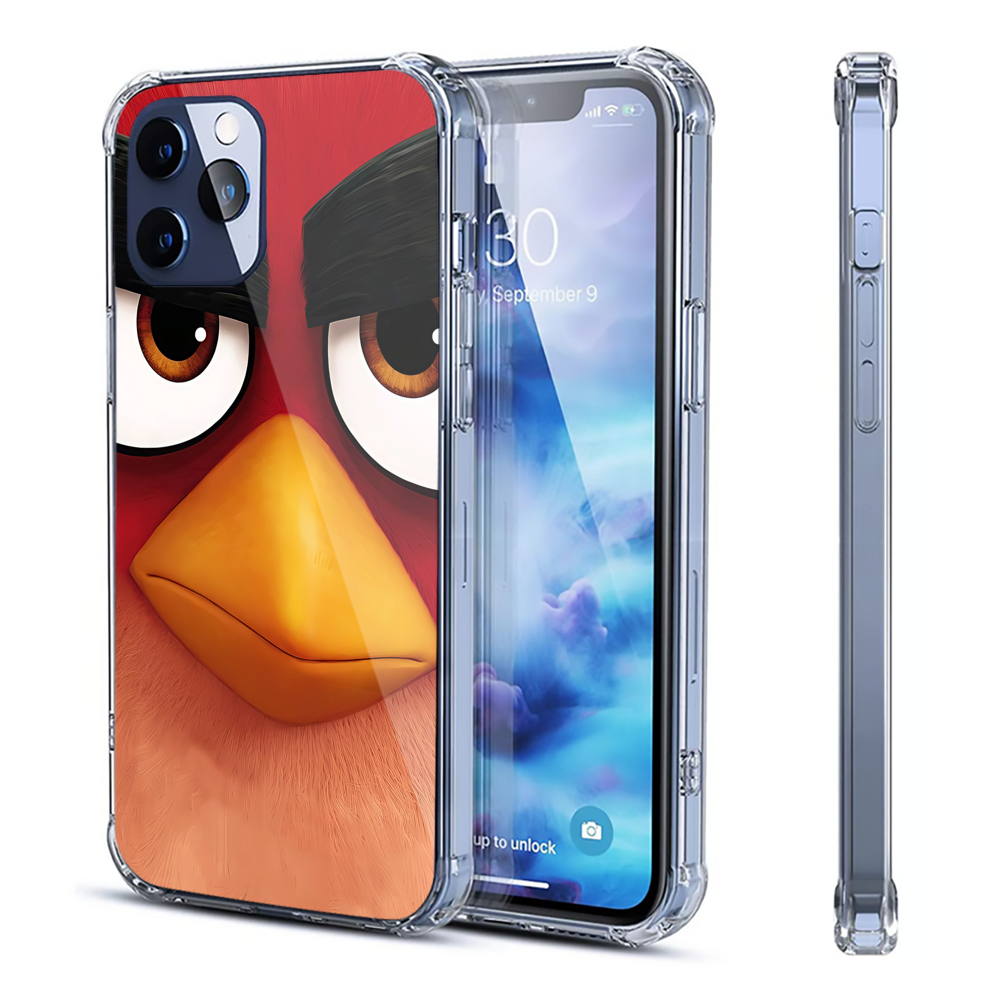 （画像用） Angry Birds アングリーバード 【iPhone 12シリーズ対応】透明スマホケース（クリアソフトケース）